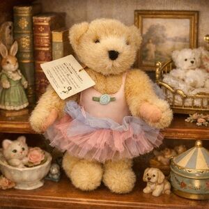 1990 Muffy VanderBear Ballerina Plush 8” Poseable Jointed Vintage Balletcore